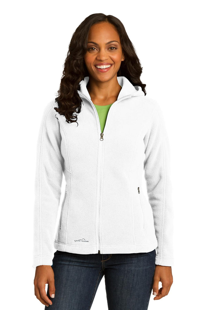 Custom Logo Eddie Bauer Ladies Hooded Full-Zip Fleece Jacket