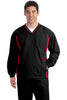Sport-Tek® Tipped V-Neck Raglan Wind Shirt. JST62